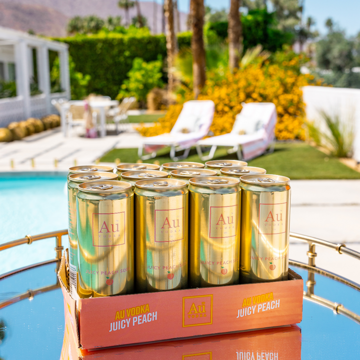 Au Vodka Juicy Peach Pre-Mixed Cans - Case Of 12