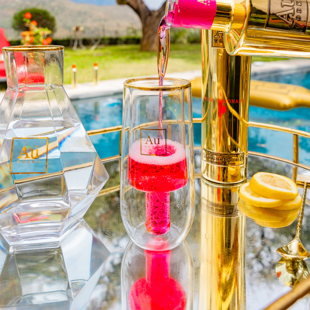 Au Double Wall Bottle Glass