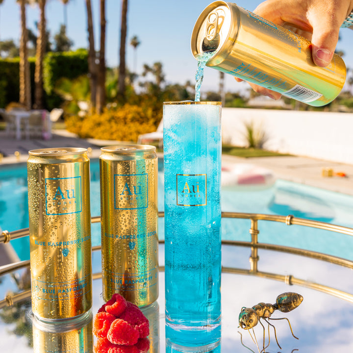 Au Vodka Blue Raspberry Pre-Mixed Cans - Case of 12