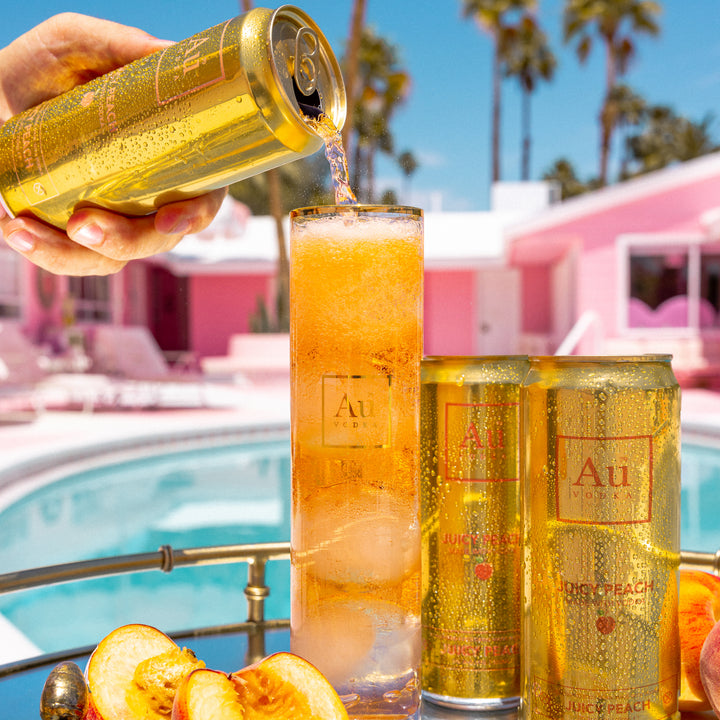 Au Vodka Juicy Peach Pre-Mixed Cans - Case Of 12