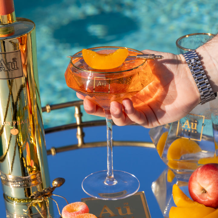 Au Diamond Martini Glass