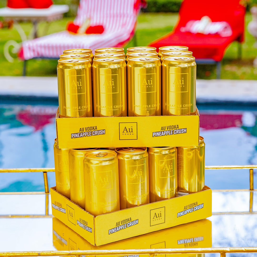 Au Vodka Pineapple Crush Pre-Mixed-Cans - Case of 12