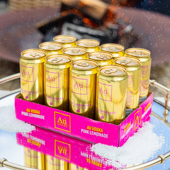 Au Vodka Pink Lemonade Pre-Mixed-Cans - Case of 12