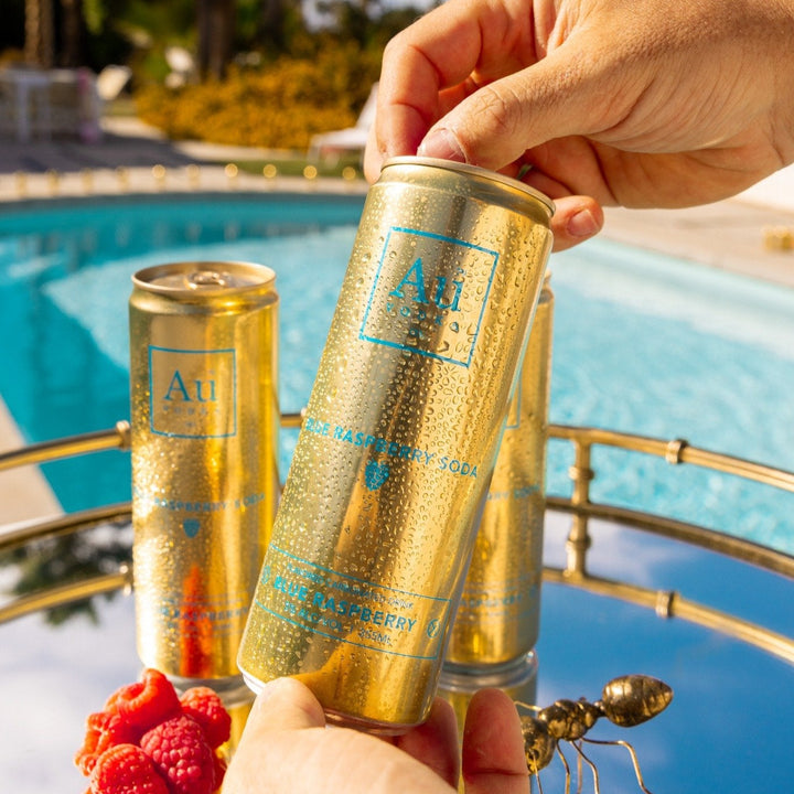 Au Vodka Blue Raspberry Pre-Mixed Cans - Case of 12