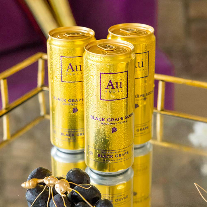Au Vodka Black Grape Pre-Mixed Cans - Case of 12